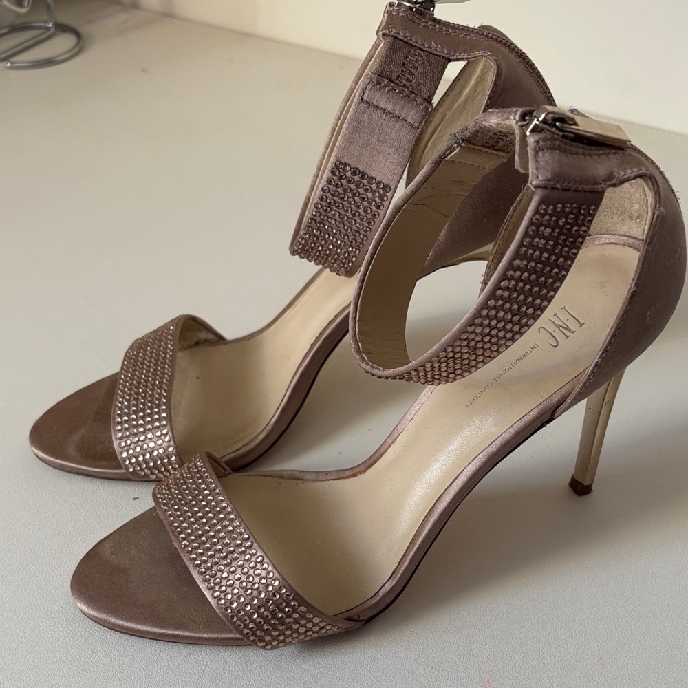 INC International Concepts Women's Brown Embellished Heels